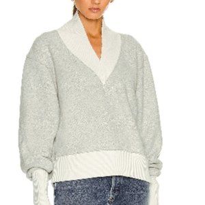 Agolde Klara V-Neck Sweater in grey
